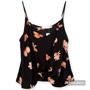 LUSH Devon Knot Front Cropped Blouse - Stitch Fix